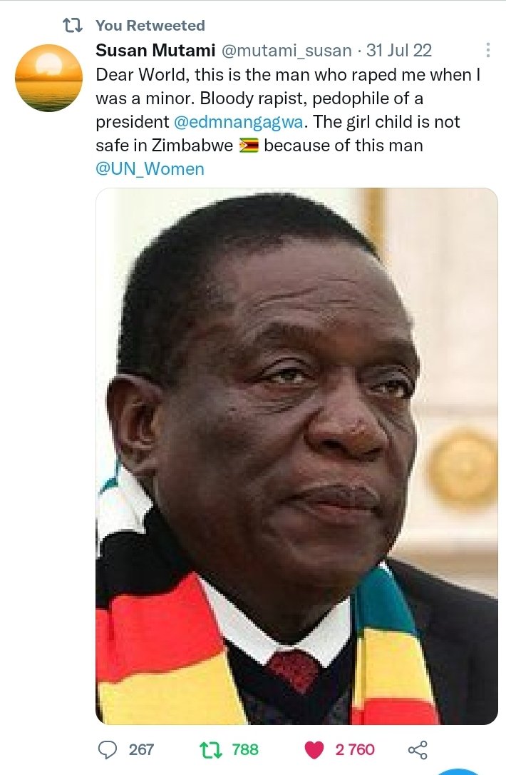 <a href="/edmnangagwa/">President of Zimbabwe</a> How far about infecting minor girls with your hiv munangagwa