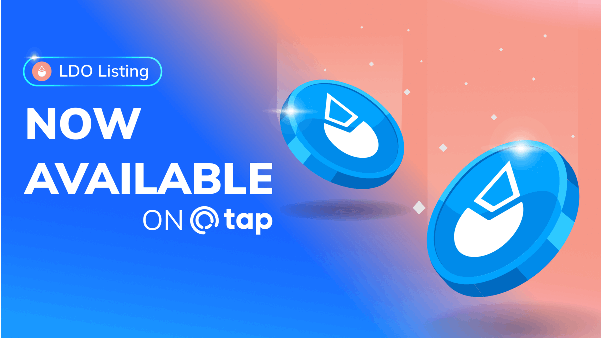 Tap_Fintech's tweet photo. We all go Dao for Lido 😍 #LidoDAo $LDO is now available to buy, sell &amp; trade on @Tap_Fintech 💙 @LidoFinance 

Everything about #Lido: https://t.co/KjlcW7XFBD

🪙 #Listing #token #crypto #LDO #DeFi #Dao #trade #alcoin #altcoins #LidoDao $LDO #decentralized #protocol https://t.co/9tm28lfs65