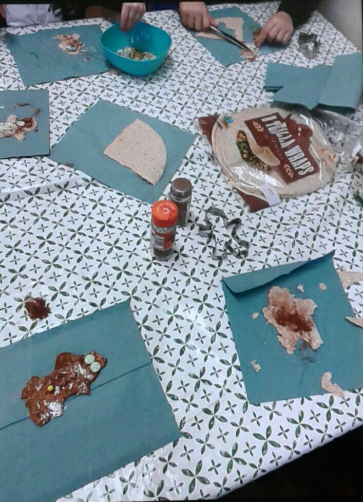 ArcNewburgh's tweet photo. We made chocolate and cinnamon frosted gingerbread character wraps in club tonight. #gingerbreadman #storyfun https://t.co/jzSQDPWdMo