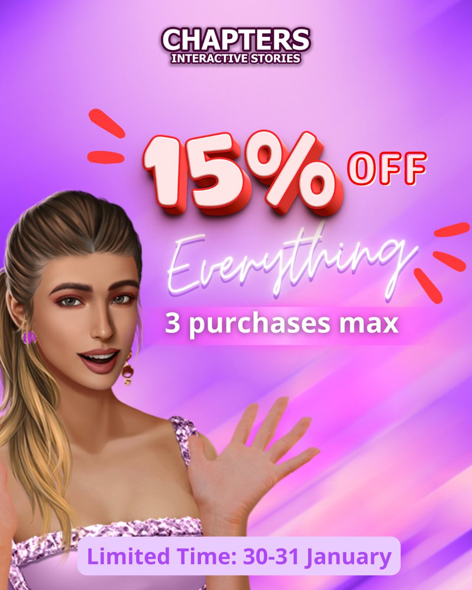 Chapters Interactive Stories on Twitter "🎁 Special SALE! 😍 15 OFF