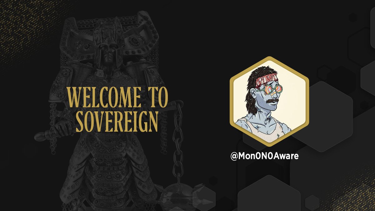 Congratulations <a href="/Mon0N0Aware/">A I T ◎ R 🟧🟧🟧</a> .

You have been accepted into <a href="/TheSovereignNFT/">Sovereign</a>.