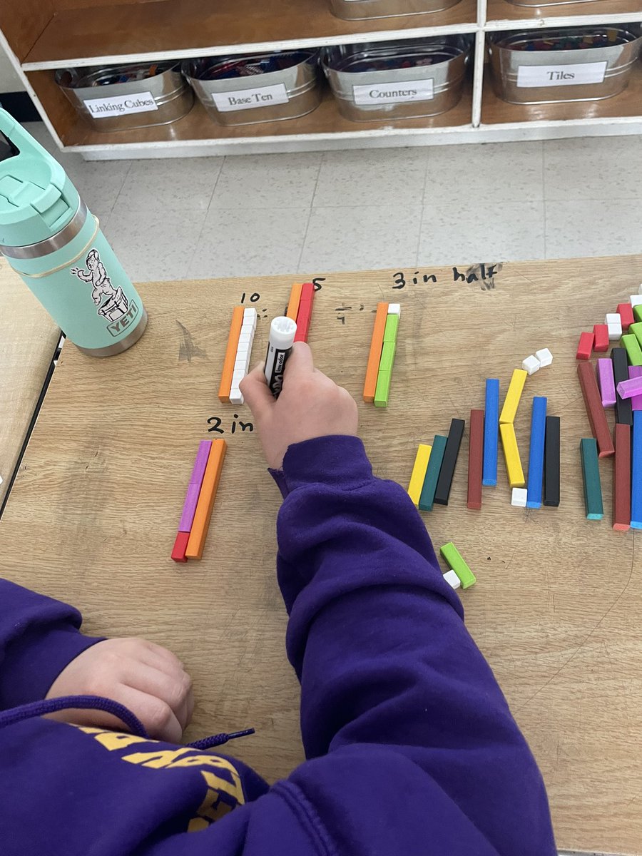 DaveyJenn's tweet image. What is each fraction piece worth? Make a fraction larger than a whole…. Look at them go! 🥳🥳