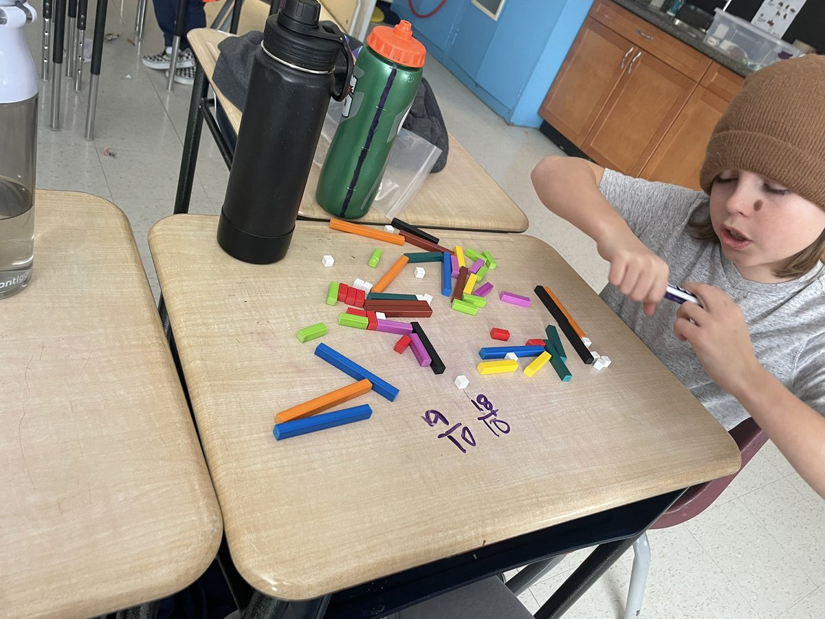 DaveyJenn's tweet image. What is each fraction piece worth? Make a fraction larger than a whole…. Look at them go! 🥳🥳