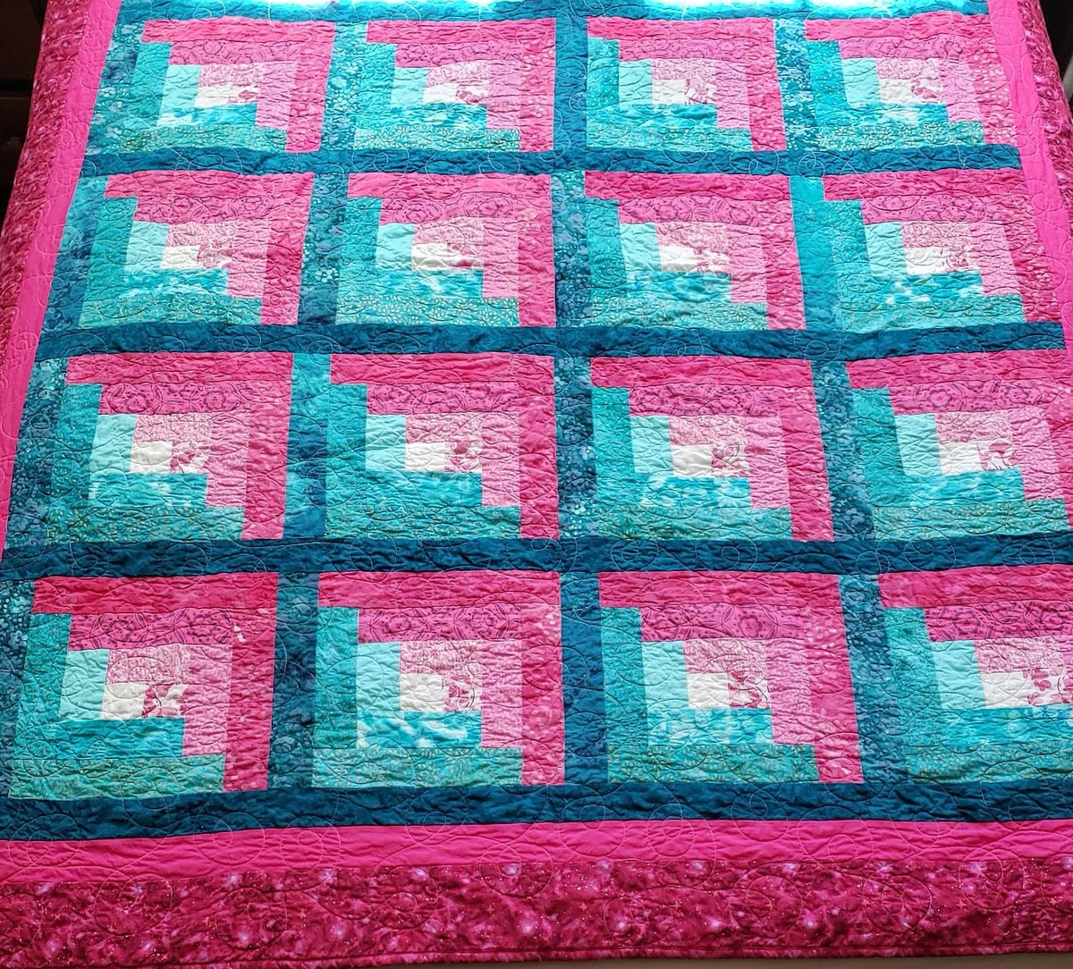 quilts_more's tweet image. Log Cabin Quilt, Bright, Blue, Pink, Cream, Cotton Batting, Modern, Traditional Pattern, Sofa Size Quilt, Sofa Blanket Chair Throw Patchwork tuppu.net/4028470f #Etsy #ImagineQuiltsAndMore #SofaBlanket