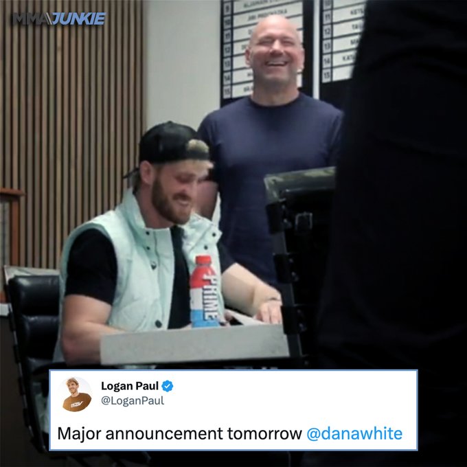 Logan Paul teases a "major announcement" with UFC president Dana White. 🤔 
