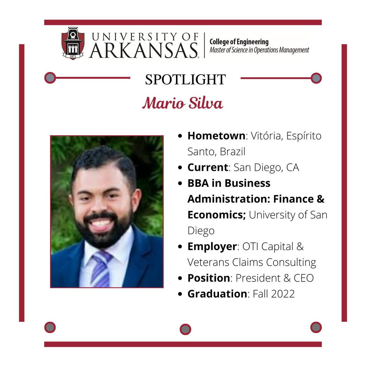 "By using what I learned in the MSOM program I have been able to help my firm reduce costs by over 28% by implementing SOP’s that allowed multiple different operations to be completed simultaneously."

Full Story-> linkedin.com/feed/update/ur…