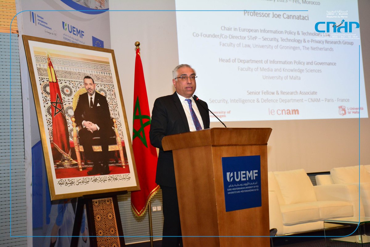 Intervention de M.Joe CANNATACI lors de la conférence sur la protection de l’information génomique qui a lieu aujourd’hui à l’Université EUROMED de Fès.