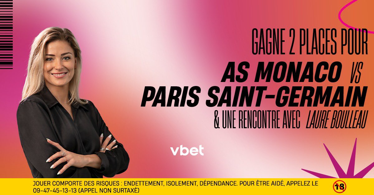 laureboulleau's tweet image. Tu souhaites assister au choc entre l'ASM et le PSG ? ⚽️ VBET t'offre 2 places 🎟️ 😎
Follow @VBET_fr et RT ce post 
On se voit après le match ✌️