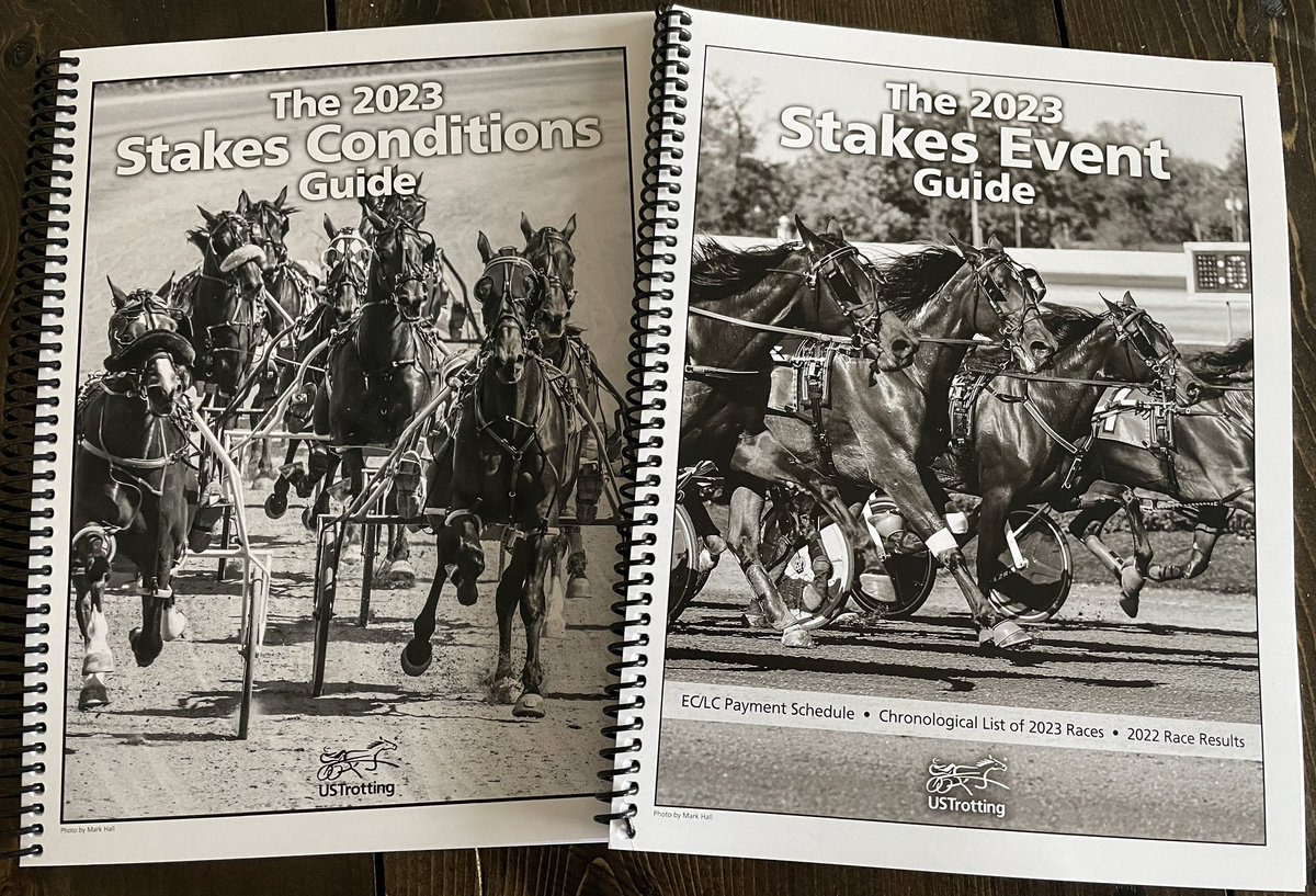 My babies (<a href="/USTrotting/">U.S. Trotting Assn.</a> Stakes Guides) are finished - pre-orders were shipped out last Thursday &amp; Friday. Working to post the online version this week for everyone to access. Then we’ll be finishing up the Calendar, which runs March ‘23 - Feb ‘24! Order at MyAccount.ustrotting.com!