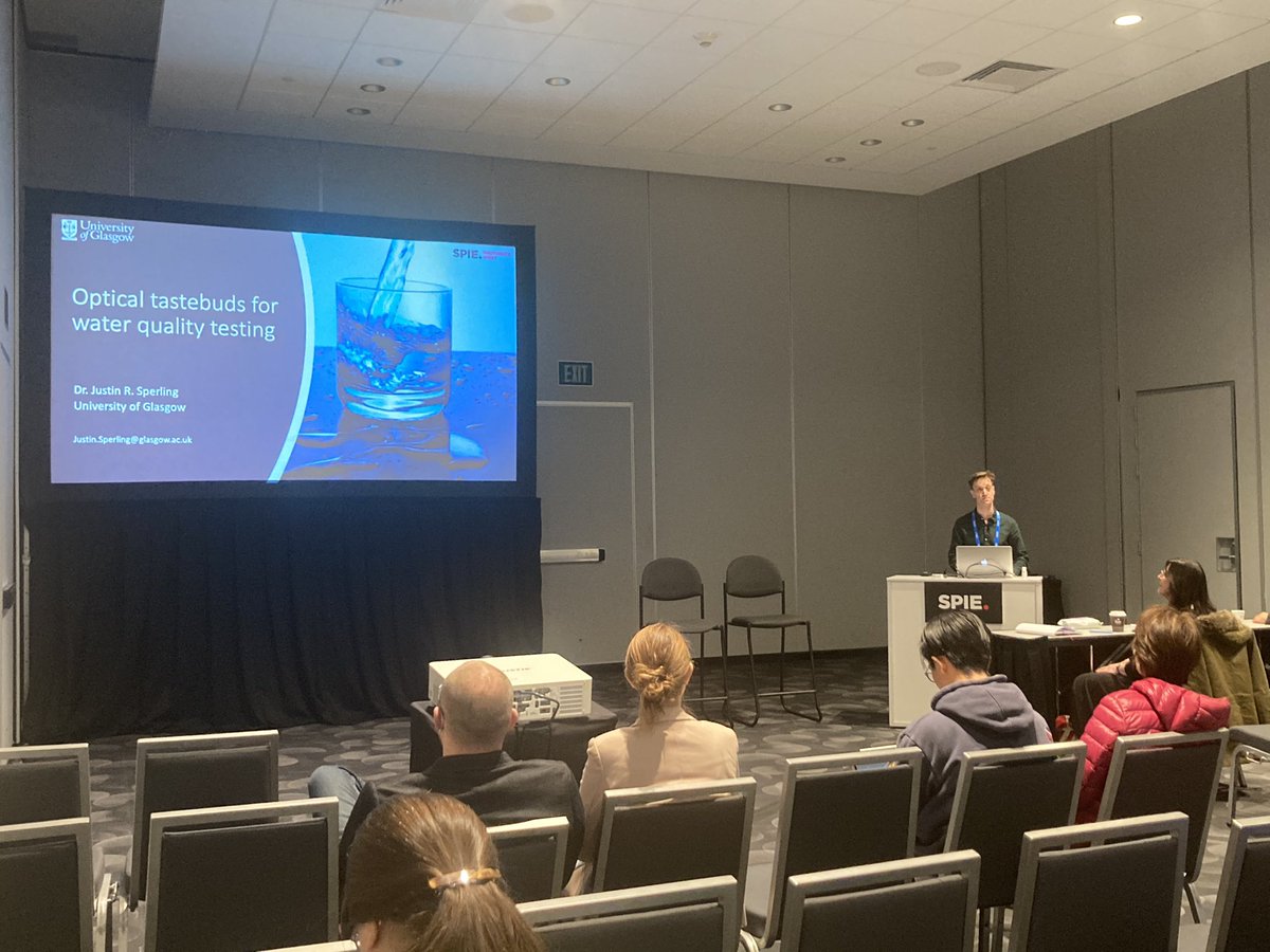 Marina Santana (@msantanavega) on Twitter photo Big day for the Nanophotonic Devices Group at #PhotonicsWest2023 today. First, <a href="/justsper/">Justin Sperling</a> on Optical tastebuds for water quality testing. Good job! <a href="/UofGlasgow/">University of Glasgow</a> <a href="/UofGSciEng/">UofG SciEng</a> <a href="/AWClarkResearch/">Alasdair W Clark</a> Big day for the Nanophotonic Devices Group at #PhotonicsWest2023 today. First, <a href="/justsper/">Justin Sperling</a> on Optical tastebuds for water quality testing. Good job! <a href="/UofGlasgow/">University of Glasgow</a> <a href="/UofGSciEng/">UofG SciEng</a> <a href="/AWClarkResearch/">Alasdair W Clark</a>