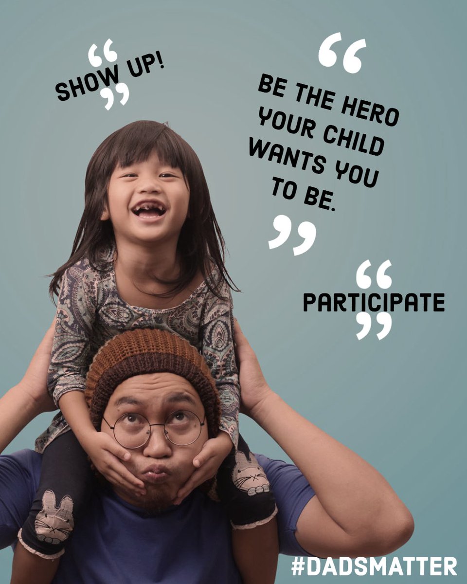 "Daddy where are you? Oh, there, I love you daddy."
The best way to be a dad. is to BE THERE! Show up, participate and be present in your child's life.

#dadsmatter from the start, regardless of age, education, or resources.  Let us know how we can help you be your child's hero!