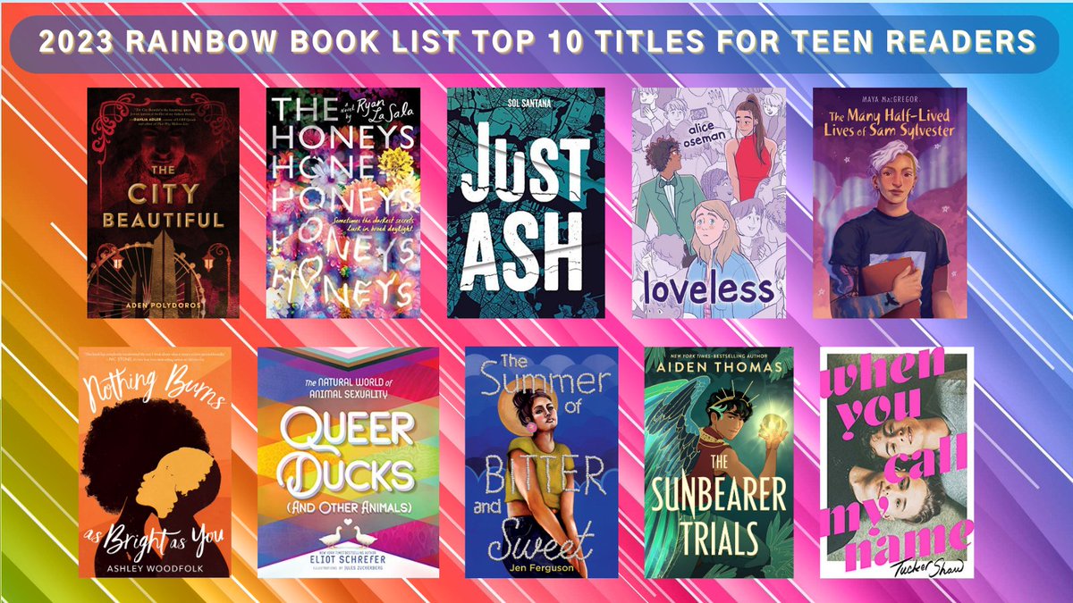 2023 #RainbowBookList Top 10 Titles for Teen Readers