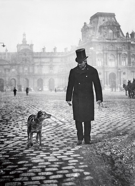 Martial Caillebotte. 
Gustave Caillebotte et Bergère, place du Carrousel 
1892. Paris
