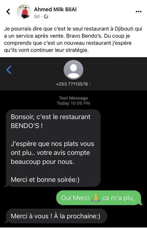 bendosfood's tweet photo. Ce poste date du 10/01/2022 😅 et OUI notre service après vente est toujours opérationnel !! N’hésitez pas à nous donner vos avis 🙏🏾 #bendos #clientroi #djibouti https://t.co/6isJrUZfOt