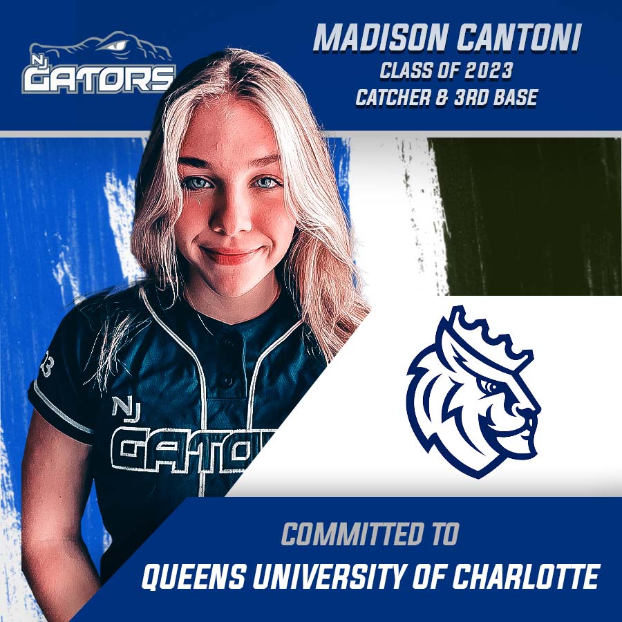njgatorsgold's tweet photo. Congratulations to Madison Cantoni who has committed to continue her academic and softball career at Queens University of Charlotte!! https://t.co/LgKZOqHgbY