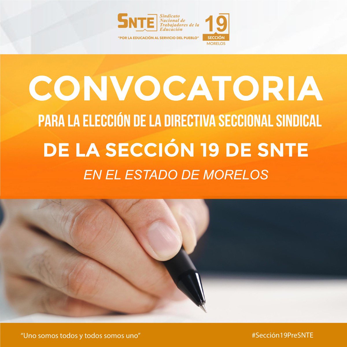 seccion_19's tweet photo. #UnoSomosTodosYTodosSomosUno
🔴 Convocatoria para la elección de la Directiva Seccional Sindical de la Sección 19 del SNTE. 

👉🏻 https://t.co/QErKhN8fpI https://t.co/kkiNj2QrI9