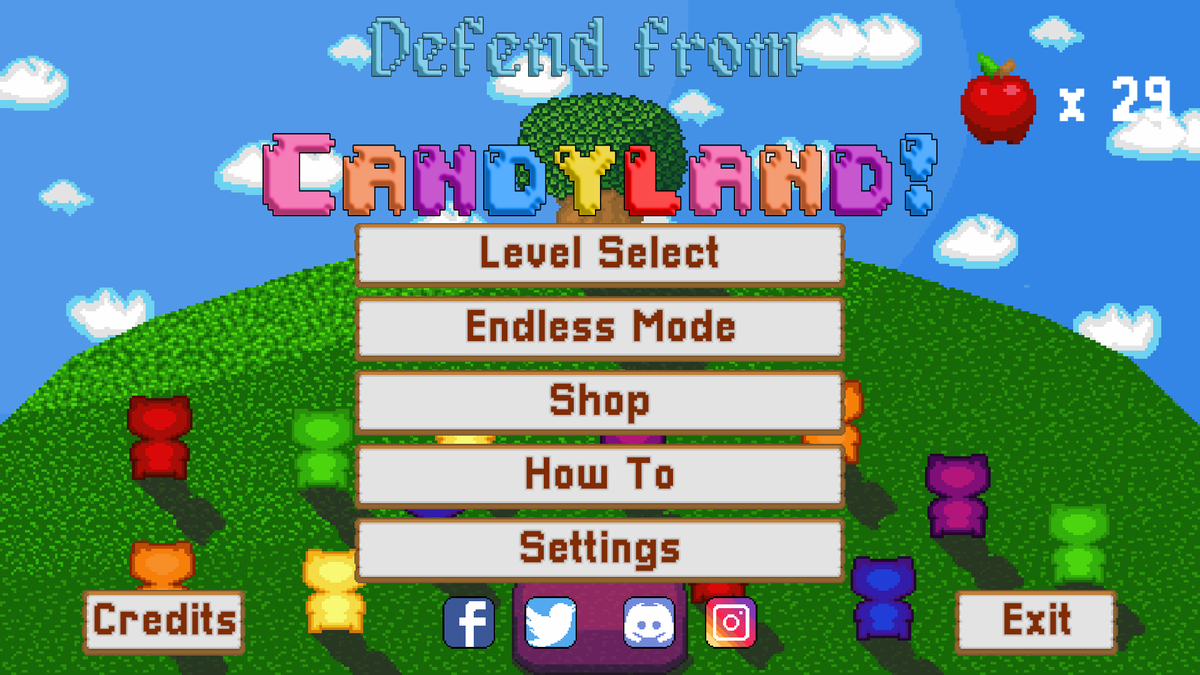 MIPixelStudios's tweet photo. So, with the new art I have been getting help with from the lovely people on here. This is what I have (so far) for the new main menu screen. What do you all think? I think I need to do something about the title/logo xD #PixelArt #Game #IndieDev #GameScreen #GameDev #PixelArtist https://t.co/uOuxfQk4lu