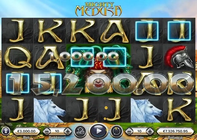 Mighty Medusa Online Slot -  - This is high volatility game with 6 reels and 466 paylines! It features Scatter Symbols, Wilds, a Bonus Round, and a Free Games feature!