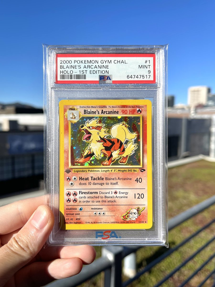 pdc_adrian's tweet photo. A Pseudo-Legendary Waffle 🧇 

Arcanine’s concept comes from the Chinese Guardian Lion statues. In the olden days, they were said to have warded off evil spirits.

🏆 Blaine’s Arcanine 1st Ed PSA 9

$4 spot / 90 💺

🎁 2 spots given away here, just RT ✨!

Draws live Wed 2/1 https://t.co/37WOBImzCW
