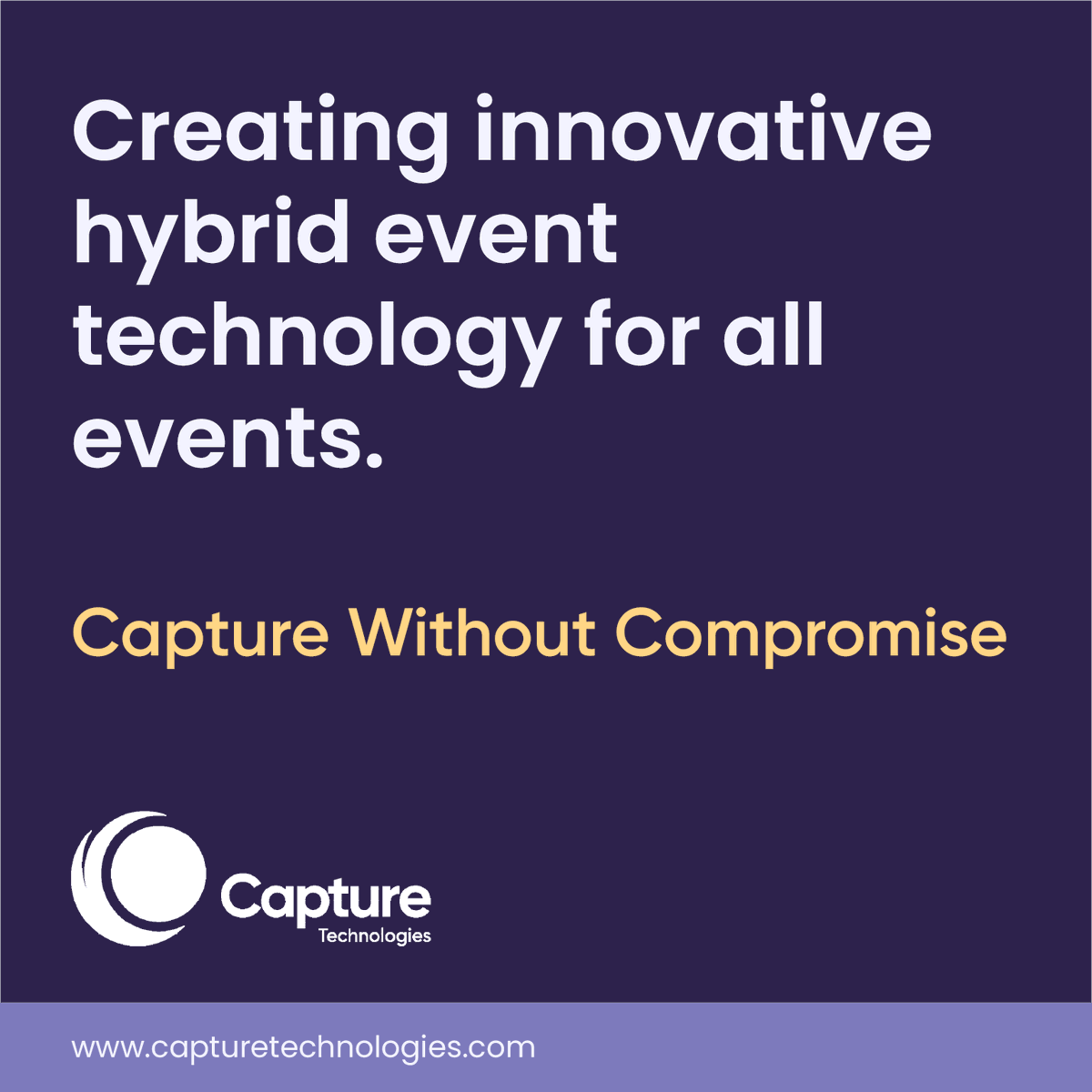 Capture Technologies has strived to perfect the technology necessary to create a seamless event experience.

Link in Bio.

#eventtech #withoutcompromise #badgeprinting #eventprofs #eventplanners #capturetechnologies #meetingsandevents #hybridevents #events