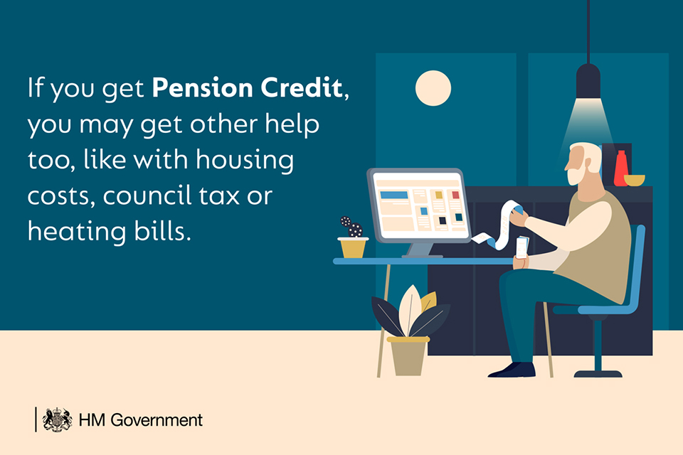 Did you know that if you get Pension Credit, you may be eligible for other help, like housing costs, council tax, or heating bills?

Check your eligibility at: ow.ly/AhJB50MEH77 or by calling 0800 99 1234.