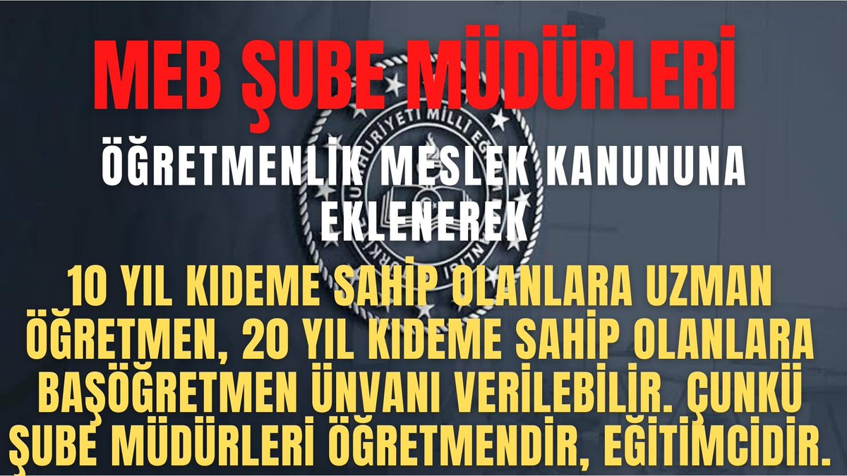 #MebSubeMudurleri