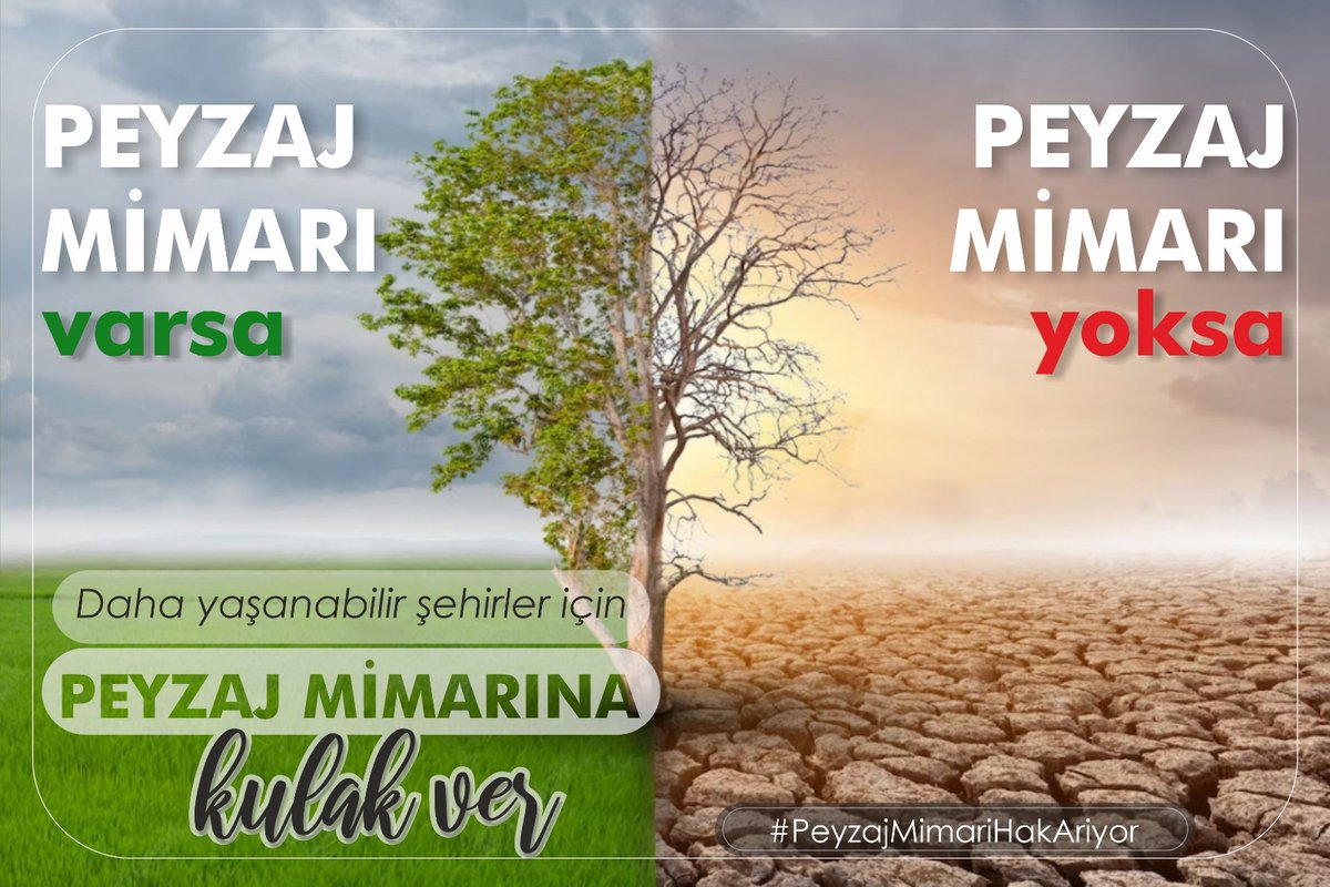 Peyzaj mimarı var ise küresel iklim değişikliği ile etkin mücadele var demektir 
#PeyzajMimariHakAriyor
<a href="/CK_Samsun/">Çiğdem Karaaslan</a> <a href="/murat_kurum/">Murat KURUM</a> <a href="/hasansuvertr/">Hasan Suver</a> <a href="/eyupozsoymv/">Eyüp Özsoy 🇹🇷</a> <a href="/vedatbilgn/">Vedat Bilgin</a> @yilmaz_ismet58 <a href="/sadirdurmaz/">Sadir Durmaz 🇹🇷</a> <a href="/yilmaztunc/">Yılmaz TUNÇ</a> <a href="/muhammetbalta61/">Muhammet Balta 🇹🇷</a> <a href="/M_Levent_Bulbul/">Muhammed Levent BÜLBÜL</a> <a href="/Leventusl/">🇹🇷Levent USLU</a> <a href="/turanbulent/">Bülent TURAN</a> <a href="/mustafaelitas/">Mustafa Elitaş</a>