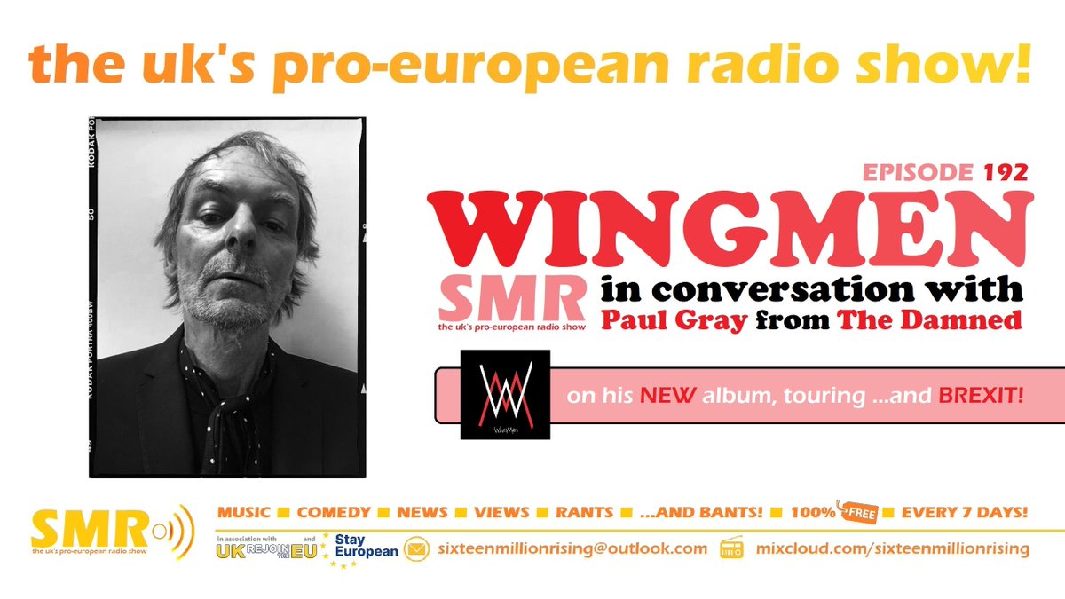 This week on SMR? A real treat! We interview <a href="/thedamned/">The Damned</a> bassist <a href="/paulgraybass/">Paul Gray</a> about his terrific new protest band, Wingmen!

And it's FREE! 👉 bit.ly/3Jug8an 🎧 Like it? Help us! 🙋‍♂️ Donate / Subscribe, with benefits, right here! 👉 bit.ly/3s3cNUq 🇪🇺