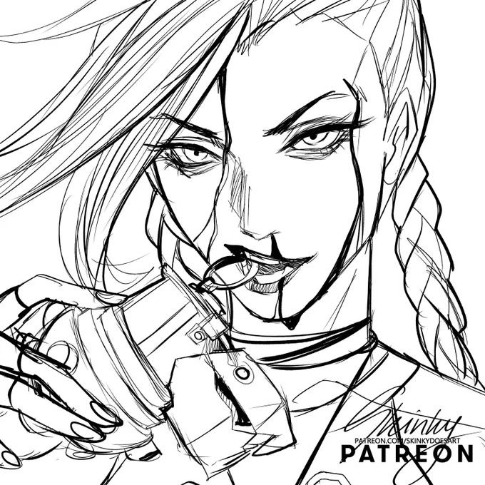 "Save me if you're willing to die
In the name of love
Yeah, I dare you to try
Save me 'til we're buried alive
'Cause we're both f#cked up"

Timebomb
Jinx and Ekko sketch requests done for D-scythe911
#arcane #ArcaneArt 