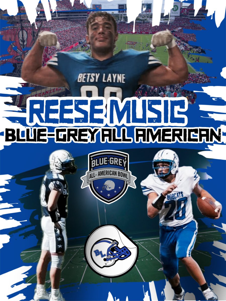 Good Luck to Reese Music <a href="/Reesemusic20/">Reese music</a> as he is gearing up to compete in the <a href="/BlueGreyFB/">Blue-Grey All-American Bowl</a> All American Game in Tampa Bay! #bbfl