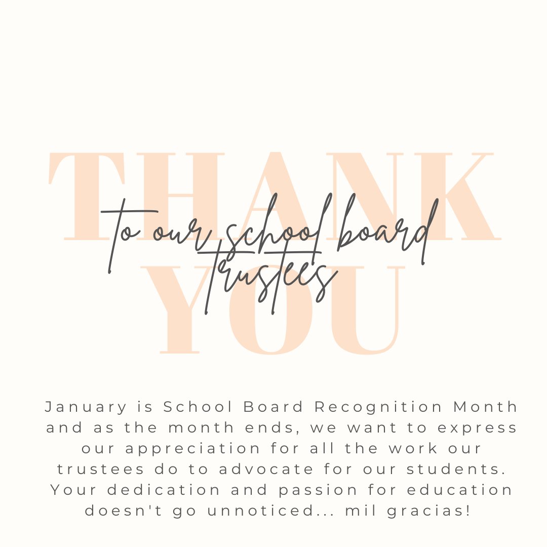 Before the Trustee Appreciation month ends, we wanted to take a moment to show our appreciation to our trustees. Thank you for everything you do for the students of Dallas ISD.