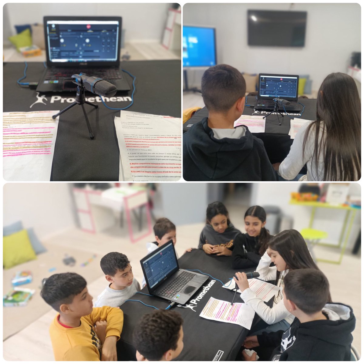 CEIPGumersindo's tweet photo. #DíadelaPaz Quinto EP graba su primer podcast con @spreaker para dar a conocer las actividades realizadas esta semana https://t.co/h6V4WeInM8 #LaLecciónmásgrandedelmundo #CaminosdePaz #murosqueunen #GlobalGoalsExplorers @TheWorldsLesson  #proyectodecentro #tecnologíaconpropósito https://t.co/39D2MLaJ7i