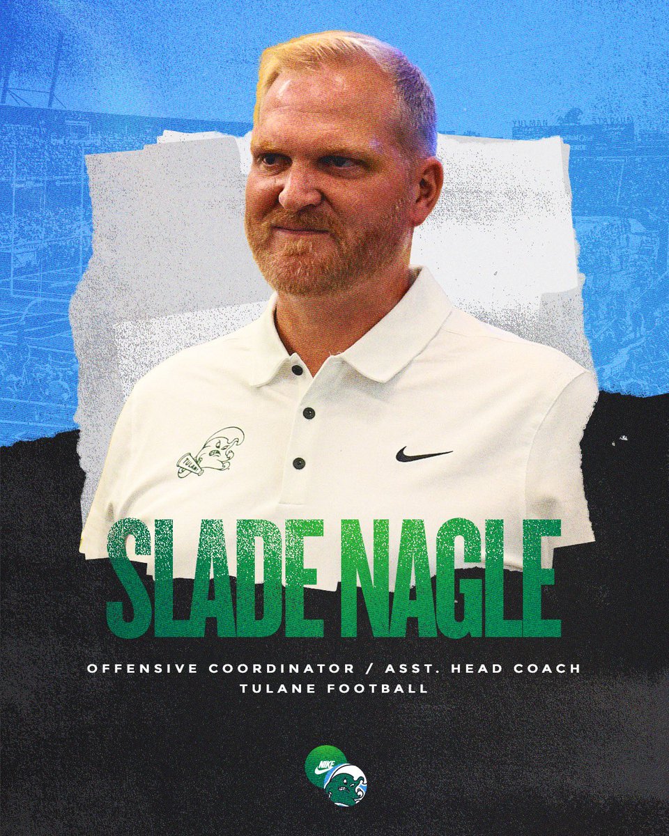 Every Day. Every Play! Green Wave Nation, @Coach_Nagle is your new OC! #RollWave | #NOLABuilt