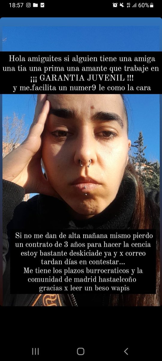 Tema GARANTÍA JUVENIL:

Si alguien puede echar una manita a esta persona, estupendo 💜 me podéis hablar y os mando contacto.

Sé que tol mundo odiamos la burocracia y queremos prender fuego a las tropecientas solicitudes jeje 🔥🔥