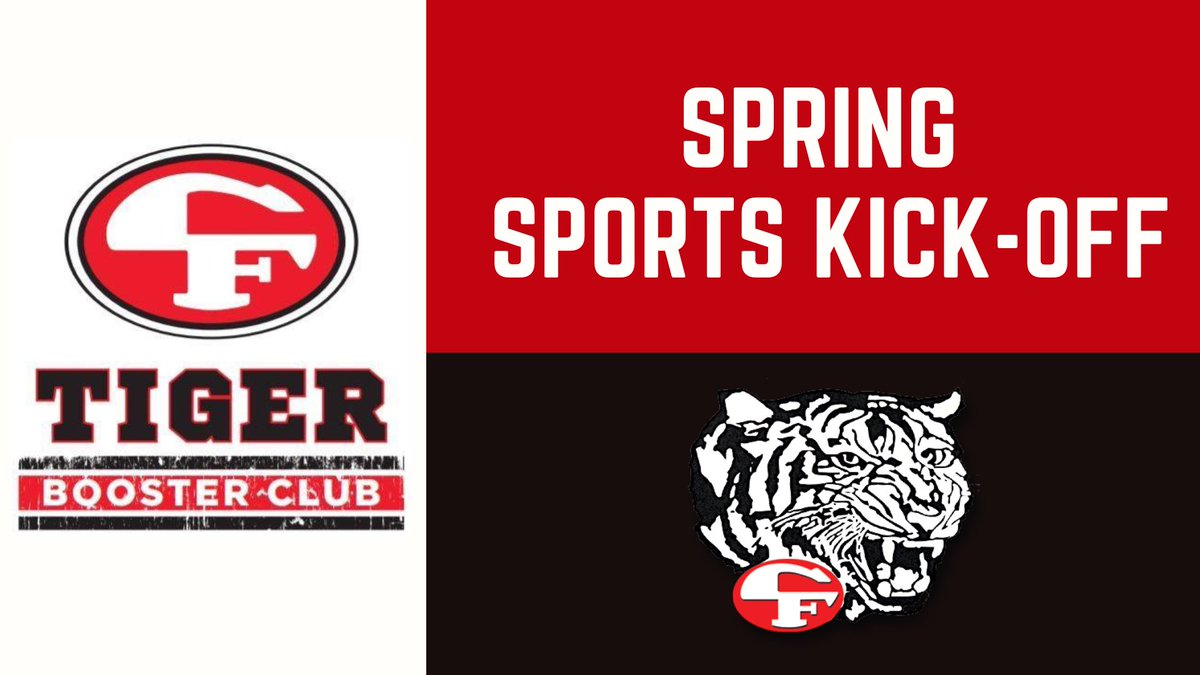 CFHSGoTigers's tweet photo. SAVE THE DATE! @CF_Booster to host the first SPRING SPORTS KICK-OFF on Thurs, March 23, 7pm - CFHS gym. 

@CFtigerstennis @CFTigerTennis @CedarFallsTrack
@CFHSTrackField @CFWomensSoccer @cfboyssoccer @MYoungkent @cftigerrugby 

https://t.co/kDxKNh2XOT https://t.co/wZkD86OpBE