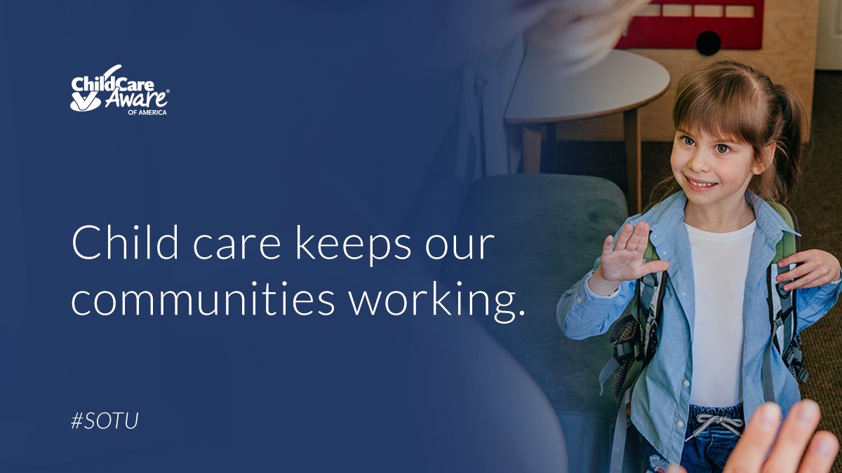 NationalChild's tweet photo. Our child care system needs more funding to ensure all families have equitable access to affordable, high-quality care.
We hope to see POTUS to reaffirm his commitment to working families by laying out a plan for child care investments during the #SOTU address. https://t.co/8A6FtZ1ySS