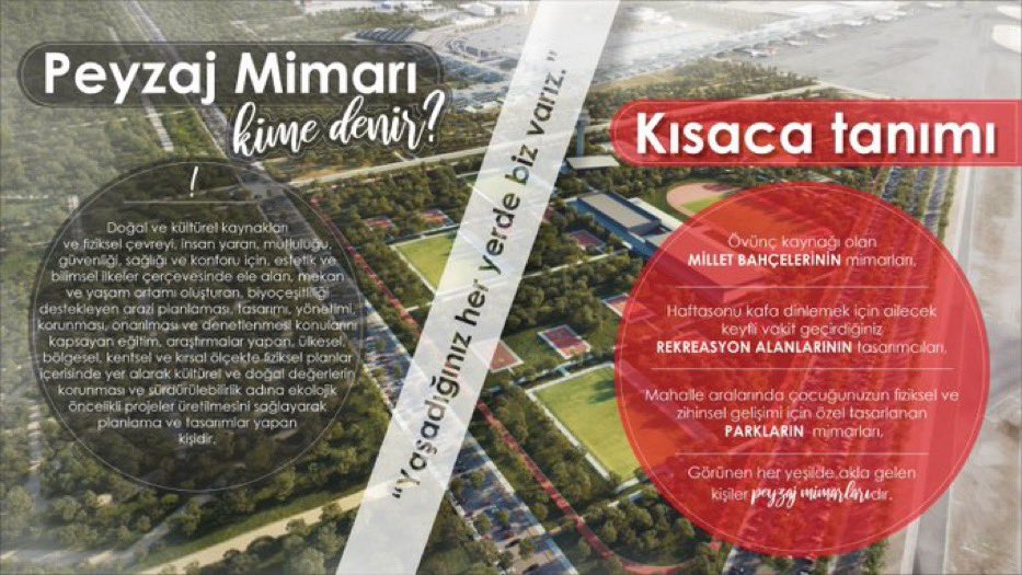 Peyzaj; tüm sektörlerde işin ön plana çıkmasını sağlayan bir vitrindir. Bu manzaranın oluşmasında emek veren Peyzaj Mimarlarının hak kaybına dur diyelim.
#PeyzajMimariHakAriyor
<a href="/murat_kurum/">Murat KURUM</a> @yilmaz_ismet58 <a href="/sadirdurmaz/">Sadir Durmaz 🇹🇷</a> <a href="/hasansuvertr/">Hasan Suver</a> <a href="/M_Levent_Bulbul/">Muhammed Levent BÜLBÜL</a> <a href="/eyupozsoymv/">Eyüp Özsoy 🇹🇷</a> <a href="/muhammetbalta61/">Muhammet Balta 🇹🇷</a>