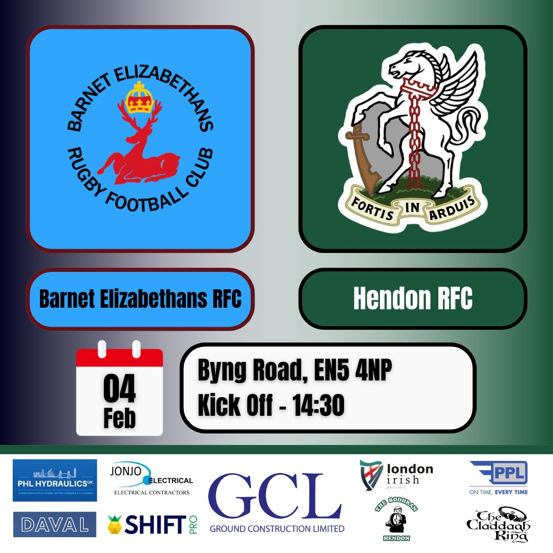HendonRFC's tweet image. This week at Hendon RFC:

📆Weds 01/02 @ 19.00: Mens Training
📍StoneX Stadium, NW4 1RL

----------------------

📆Sat 04/02 @ 14.30: 1st XV vs Barnet Elizabethans RFC
📍Bing Road, EN5 4NP

#WeAreHendon #FortisInArduis #hendonrugby #rugby #rugbyunion #rugbygram #rugby4life