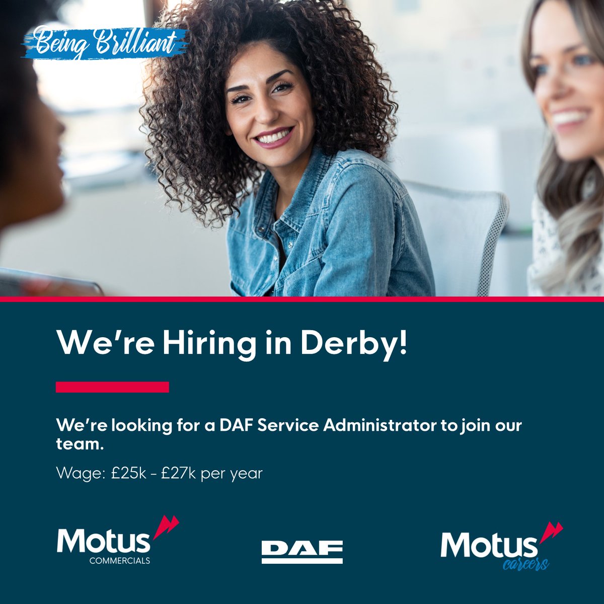 ⭐𝗪𝗲’𝗿𝗲 𝗹𝗼𝗼𝗸𝗶𝗻𝗴 𝗳𝗼𝗿 𝗮 𝗦𝗲𝗿𝘃𝗶𝗰𝗲 𝗔𝗱𝗺𝗶𝗻 𝗶𝗻 #𝗗𝗲𝗿𝗯𝘆⭐

APPLY NOW ➡️ indeedhi.re/40cACuh

#Jobs #JobSearch #JobAlert #Hiring #Careers #Derbyshire #DerbyJobs #DerbyshireJobs #Admin #AdminJobs #TeamMotus #MotusCommercials #MotusCommercialsCareers
