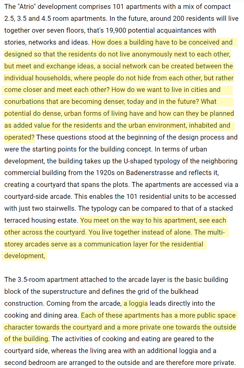 FuckCarsReddit's tweet photo. This is a great example of a newly built apartment building with a pro-social design. I'm pretty sure this one would even be legal to build in North America! https://t.co/JpvOCK9maJ