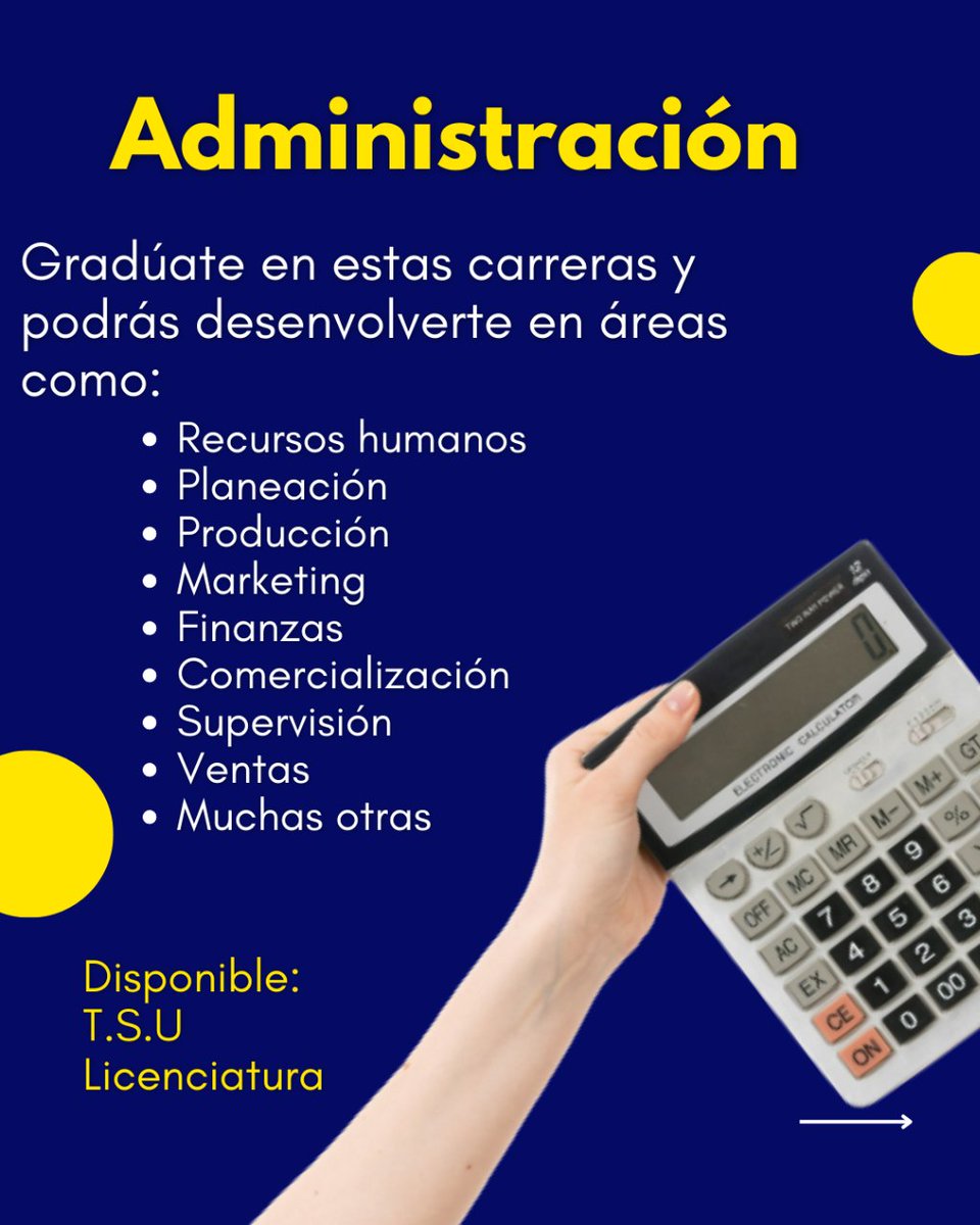 IUTECPVE's tweet photo. ¿Te interesan las ciencias económicas? 

¿Aún estás buscando una carrera universitaria para estudiar?

IUTECP tiene las mejores 3 opciones para ti:

-Administración
-Contaduría
-Relaciones Industriales

¡INSCRÍBETE AHORA!
Nos quedan pocos cupos. https://t.co/0WsEca1Fno