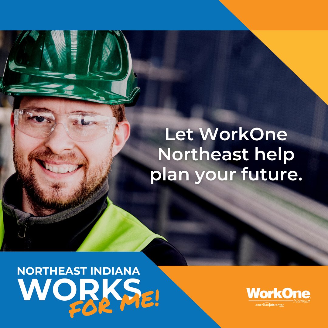 NEINworks's tweet image. All of the services we offer in this region have one goal in mind-coming alongside you to plan and improve your future. 

#WorkOne #northeast #Worksforme #indiana #workforcedevelopment