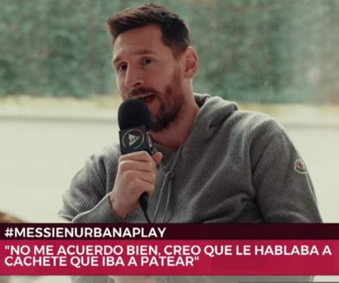 GramaSana's tweet photo. Messi le hablaba a Cachete, Montiel le respondió.

#MessiEnUrbanaPlay 
#anagramas https://t.co/TMZDxJqD5L