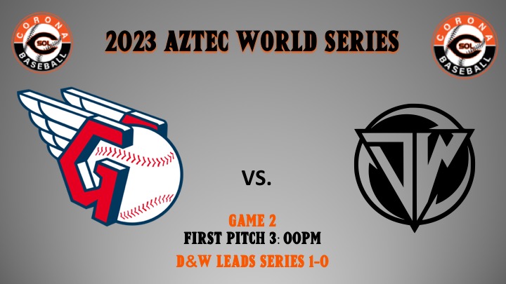 D &amp; W will send Sophmore Q. Pelczarski to the mound to try and wrap up the series.  G-Force will go with Freshman C. Jacobson to try and get them to game 3.
Who will blink first?  First pitch is 3pm.