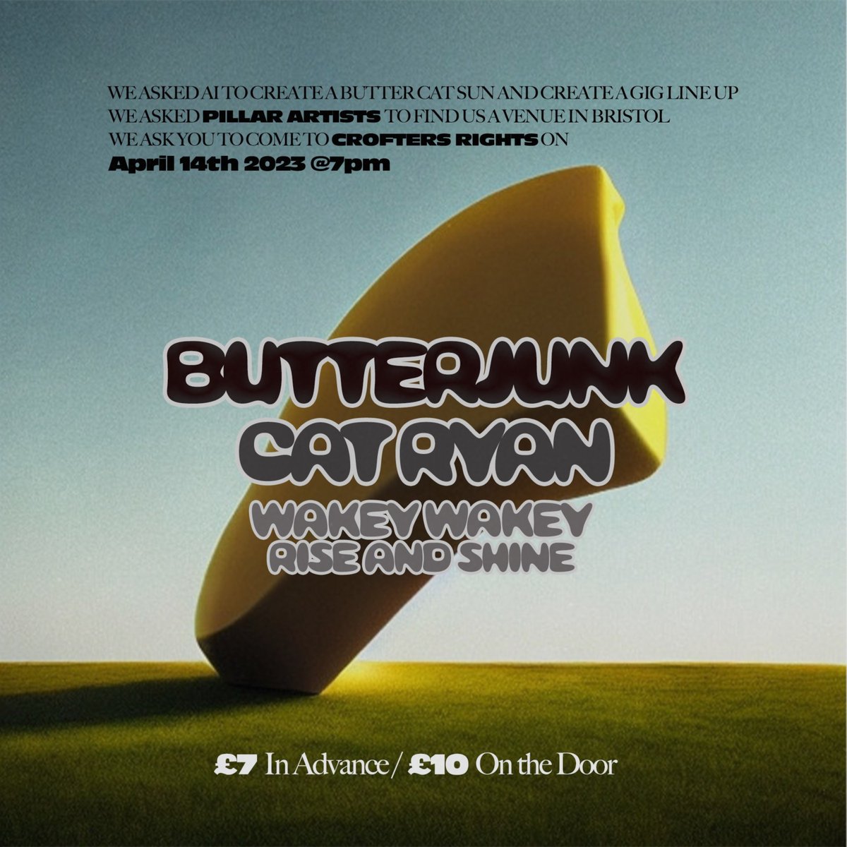 catryanband's tweet photo. Bristol! We're making our live debut on Fri 14 April 🤩

We'll be joining headliners Butterjunk as well as Wakey Wakey Rise &amp; Shine at The Crofters Rights 🎸

Tickets: £7 Adv // £10 Otd | Doors 7.30pm
SeeTickets: https://t.co/XqoxBPeiT7 🎟️ https://t.co/hOICTp2LD4