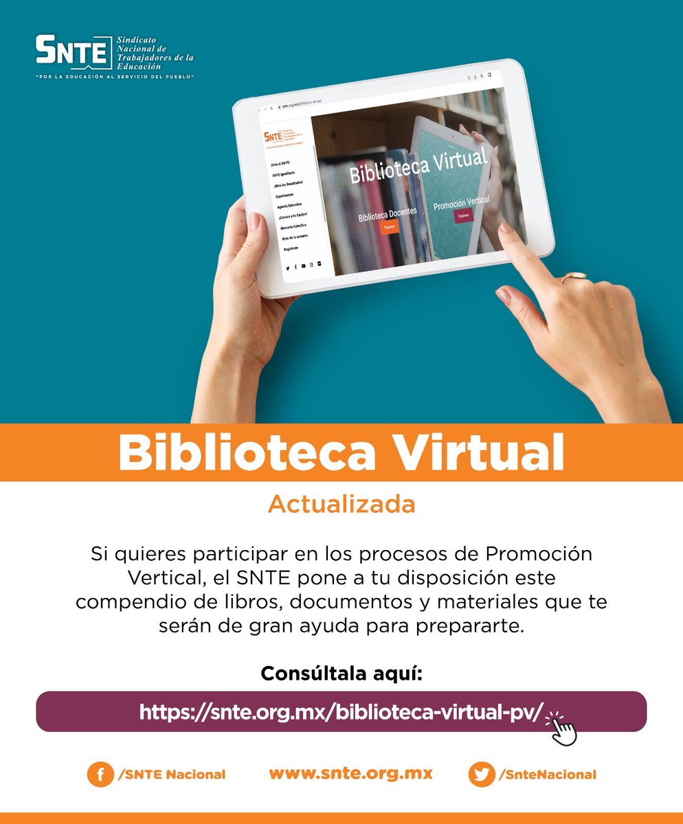 SNTE56Veracruz's tweet photo. Si vas a participar en los proceso de ℙ𝕣𝕠𝕞𝕠𝕔𝕚ó𝕟 𝕍𝕖𝕣𝕥𝕚𝕔𝕒𝕝, el #SNTE 📚 dispone ahora de una biblioteca actualizada con ʟɪʙʀᴏꜱ 📔 ᴅᴏᴄᴜᴍᴇɴᴛᴏꜱ 📋  y ᴍᴀᴛᴇʀɪᴀʟᴇꜱ 📰 de gran utilidad para tu preparación 🧑‍💻

Ingresa aquí 👇👇
👉 https://t.co/vujzQaL3EA https://t.co/7jLP4e57XY