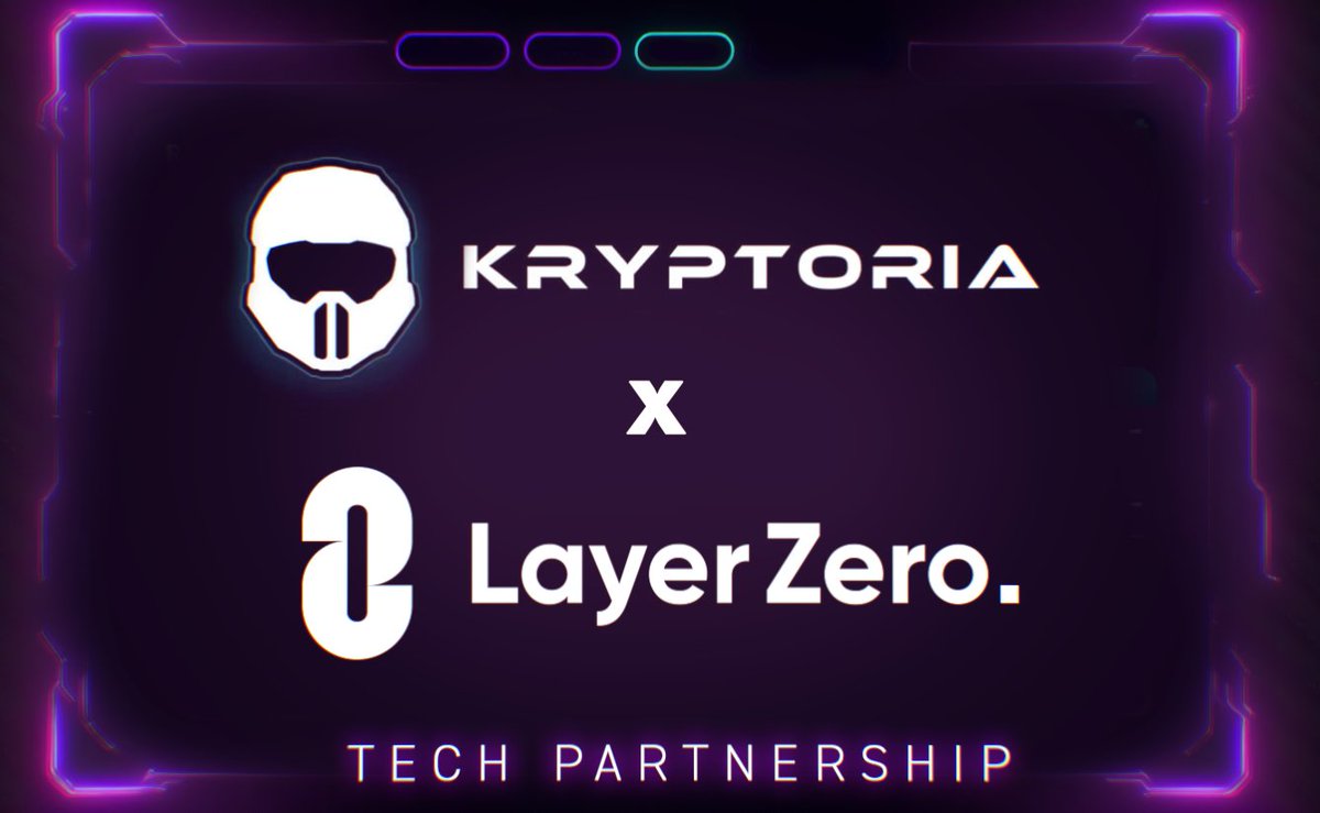 Kryptoria is delighted to be partnering with <a href="/LayerZero_Labs/">LayerZero Labs</a> 🚨

Funded by the likes of a16z &amp; Sequoia, L0 are the industry leaders for all things #interoperability. 

We can’t wait to work with them as we all build towards mass adoption, one innovation at a time. 🧵