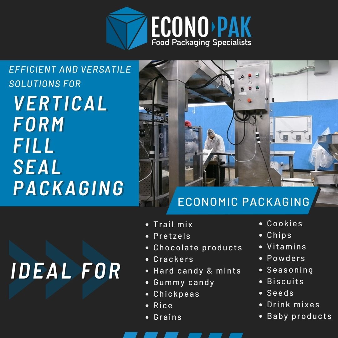 EconoPak_CoPack's tweet image. Econo-Pak specialize in flexible packaging solutions, and we proudly offer a complete selection of vertical form fill seal (VFFS) packaging services suited for a multitude of markets and applications.  #ContractPackaging #Copacker #VFFS #Packaging