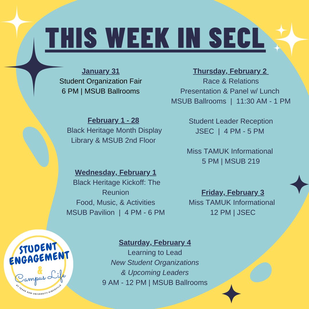 Check out the events we have going on this week! Be there or be square. 😍
