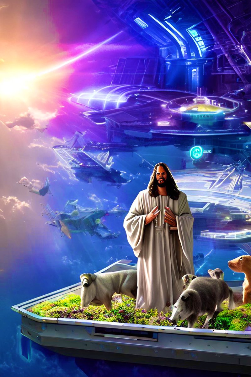 TeslaDarth's tweet image. With our New Technology, we are able to 5D print/animate anything.
We learned that Earth’s Organisms just needed more space to work it out and learn to coincide peacefully. On this ship ( of Theseus ) we all enjoy each other’s company and live Happily.
#MakeLifeMultiplanetary 💙